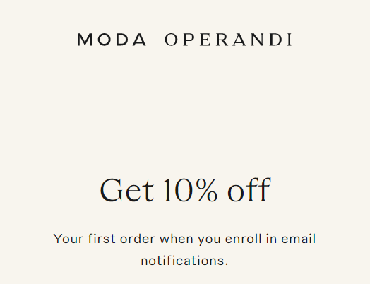 Moda Operandi Kortingscode